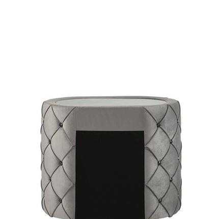 Perine - Nightstand - Gray Velvet ACME 