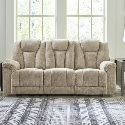 Hindmarsh - Stone - Power Reclining Sofa With Adj Headrest Signature Design by Ashley® 