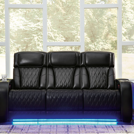 Boyington - Black - 2 Pc. - Power Reclining Sofa And Loveseat Signature Design by Ashley® 