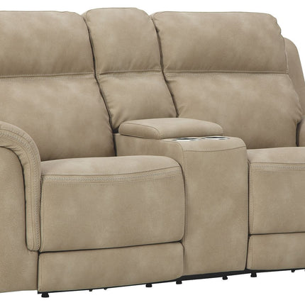 Next-Gen Durapella - Reclining Power Loveseat With Console Ashley Furniture 