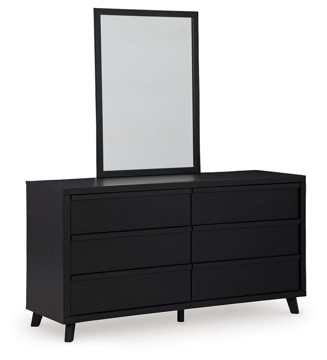 Danziar - Black - Dresser And Mirror Signature Design by Ashley® 