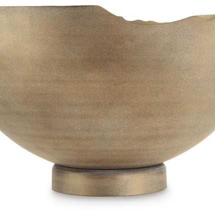 Maura - Antique Gold Finish - Bowl Signature Design by Ashley® 