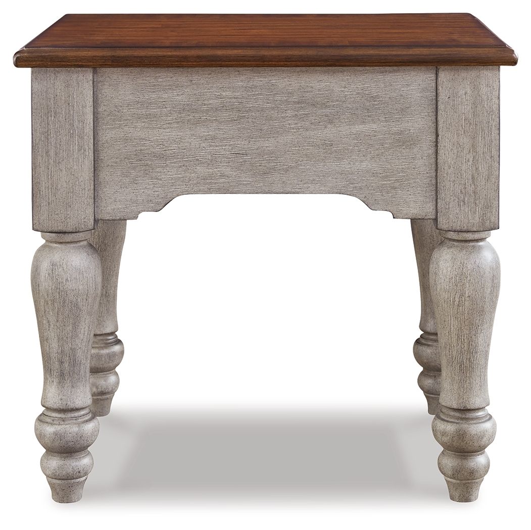 Lodenbay - Antique Gray / Brown - Rectangular End Table - Tony's Home Furnishings