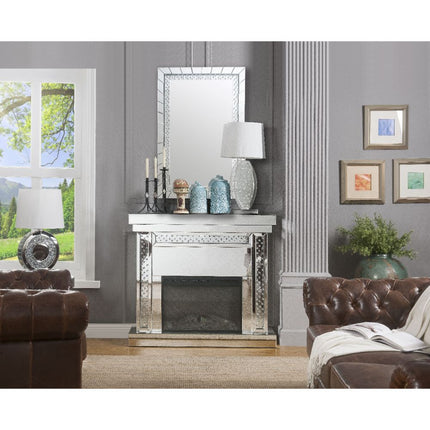 Nysa - Fireplace - Mirrored & Faux Crystals - 42" ACME 