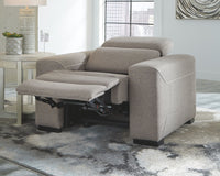 Thumbnail for Mabton - Gray - Pwr Recliner/Adj Headrest Ashley Furniture 