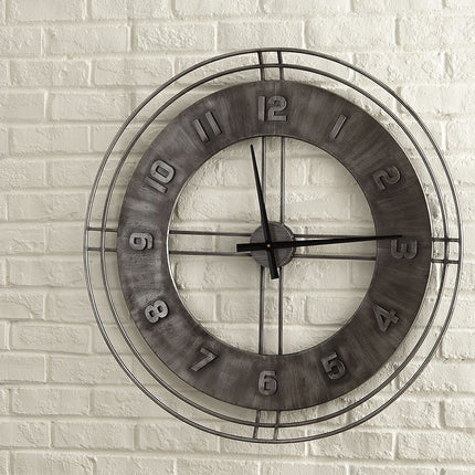 Ana - Antique Gray - Wall Clock Ashley Furniture 