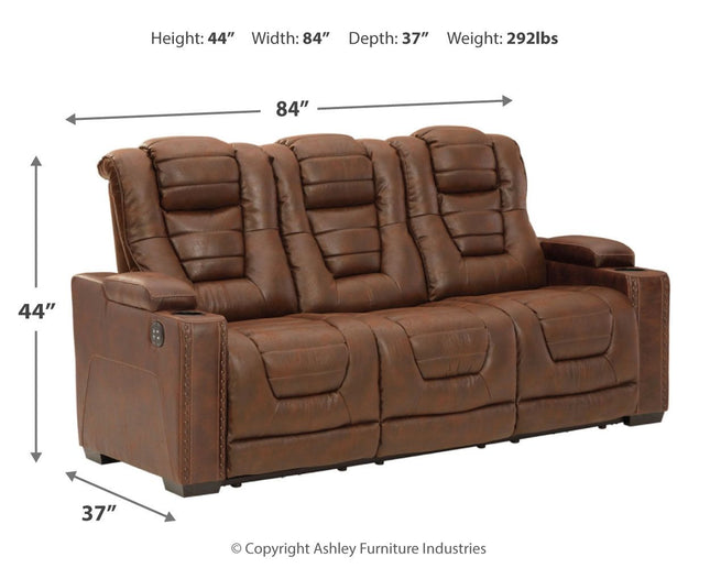 Owner's - Thyme - Pwr Rec Sofa With Adj Headrest Ashley Furniture 