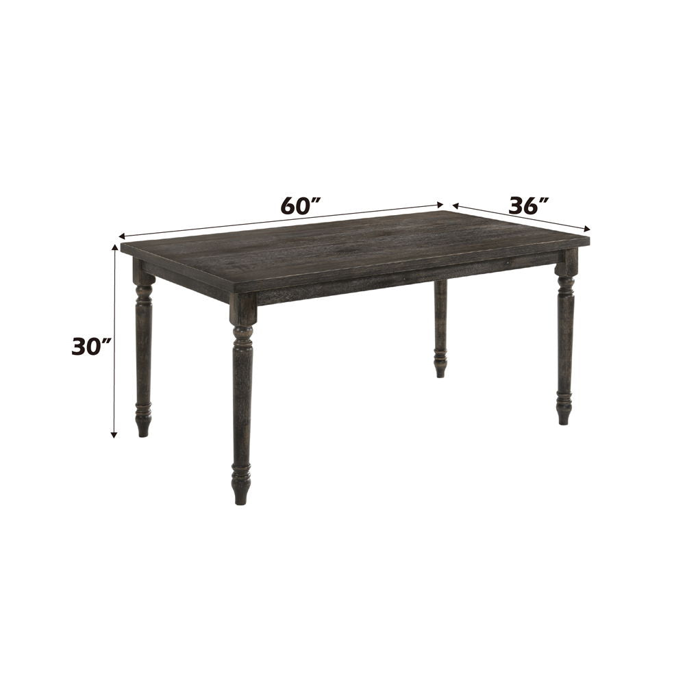 Claudia II - Dining Table - Weathered Gray ACME 