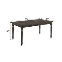 Claudia II - Dining Table - Weathered Gray ACME 