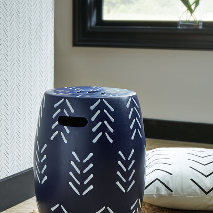 Genemore - Navy / White - Stool Signature Design by Ashley® 