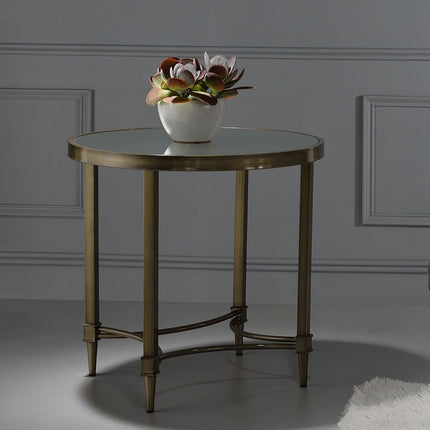 Aditya - End Table - Antique Brass - Tony's Home Furnishings