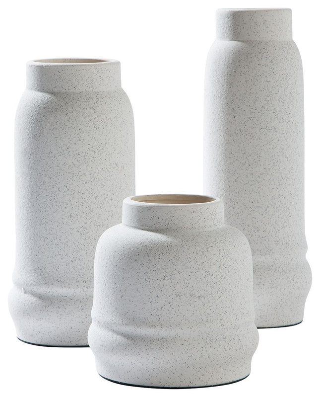 Jayden - White - Vase Set (Set of 3) Ashley Furniture 