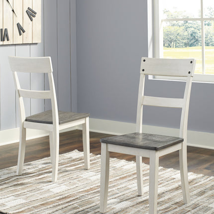 Nelling - White / Brown / Beige - Dining Room Side Chair (Set of 2) Signature Design by Ashley® 