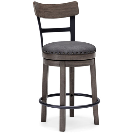 Caitbrook - Gray - Uph Swivel Barstool Signature Design by Ashley® 