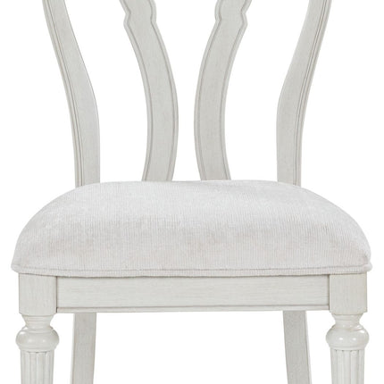 Montelaine - Antique White - Dining Upholstered Side Chair (Set of 2) Benchcraft® 