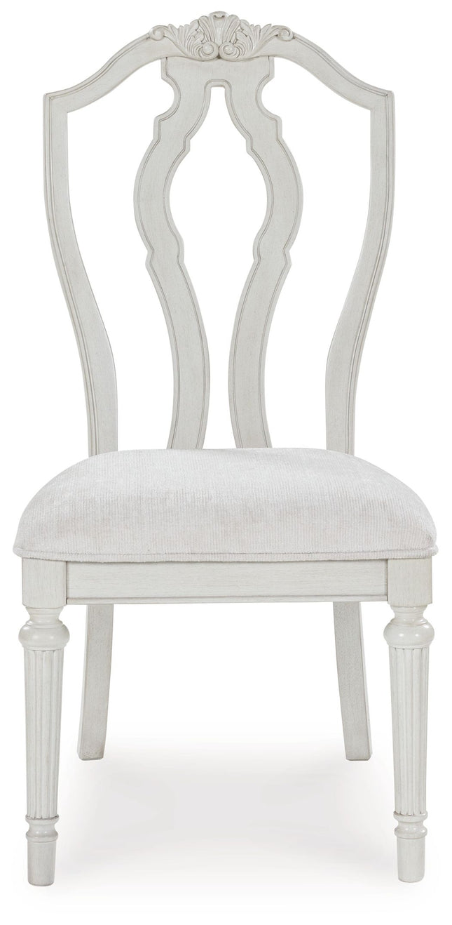 Montelaine - Antique White - Dining Upholstered Side Chair (Set of 2) Benchcraft® 