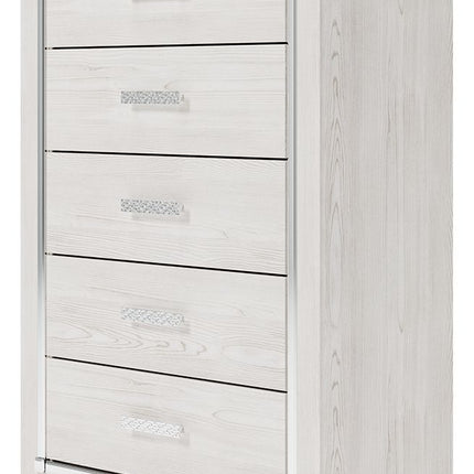 Altyra - White - Five Drawer Chest Ashley Furniture 