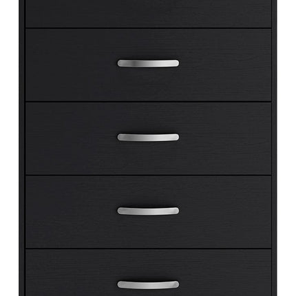 Finch - Black - Five Drawer Chest - 46" Height Signature Design by Ashley® 