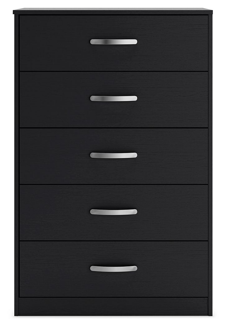 Finch - Black - Five Drawer Chest - 46" Height - Tony's Home Furnishings