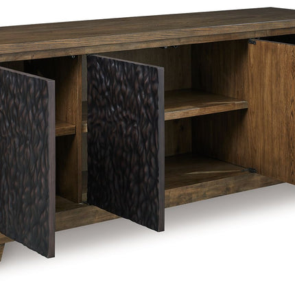 Rosswain - Warm Brown - Extra Large TV Stand Signature Design by Ashley® 