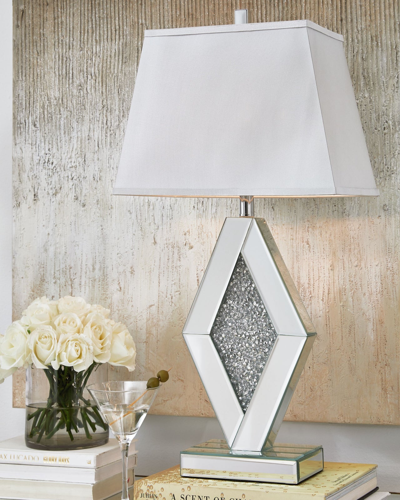Prunella - Silver Finish - Mirror Table Lamp - Tony's Home Furnishings