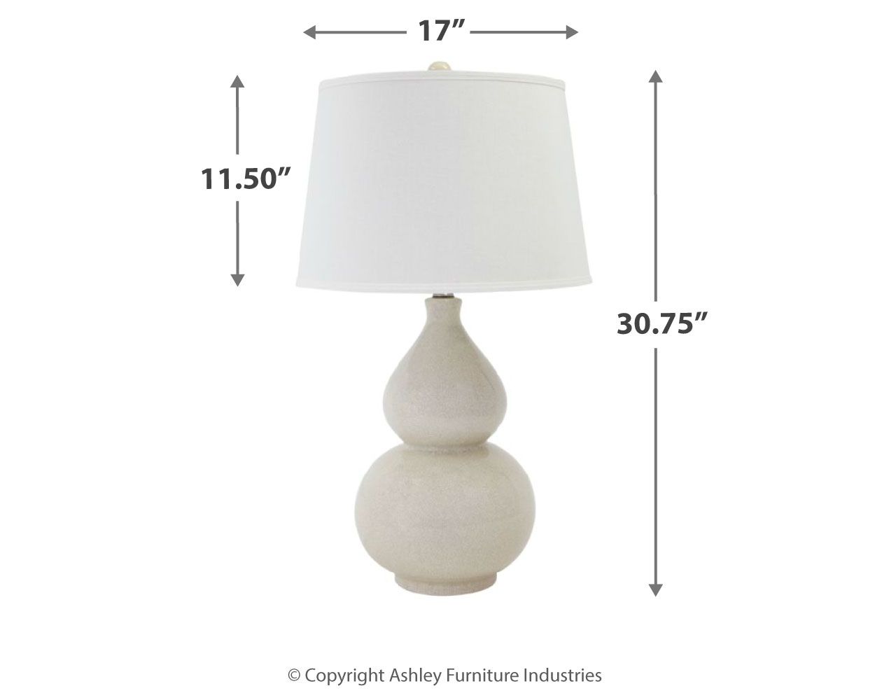 Saffi - Cream - Ceramic Table Lamp - Tony's Home Furnishings