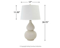 Thumbnail for Saffi - Cream - Ceramic Table Lamp - Tony's Home Furnishings