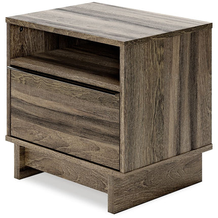 Shallifer - Brown - One Drawer Night Stand Signature Design by Ashley® 