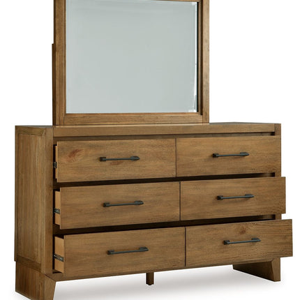 Sherbana - Light Brown - Dresser And Mirror Signature Design by Ashley® 