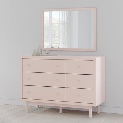 Wistenpine - Blush - Dresser And Mirror Signature Design by Ashley® 