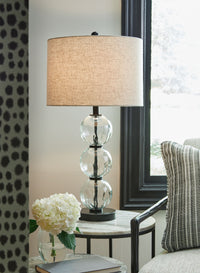 Thumbnail for Airbal - Clear / Black - Glass Table Lamp (Set of 2) - Tony's Home Furnishings