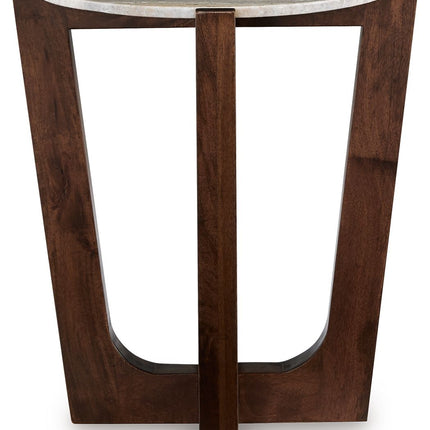 Tanidore - Warm Brown - Round End Table Signature Design by Ashley® 