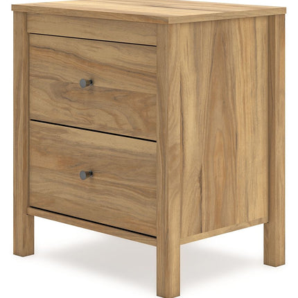 Bermacy - Light Brown - Two Drawer Night Stand Signature Design by Ashley® 