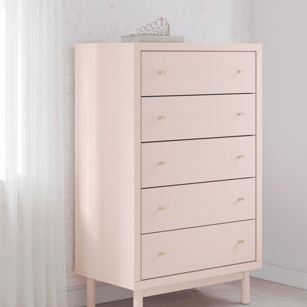 Wistenpine - Blush - Five Drawer Chest Signature Design by Ashley® 