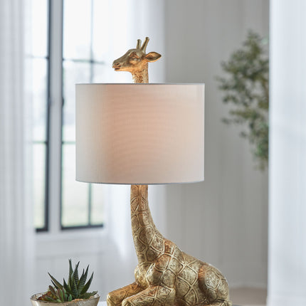 Ferrison - Gold Finish - Poly Table Lamp Signature Design by Ashley® 