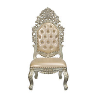 Sorina - Side Chair (Set of 2) - PU & Antique Gold Finish ACME 