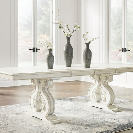 Arlendyne - Antique White - 11 Pc. - Dining Table, 8 Side Chairs, Server Signature Design by Ashley® 