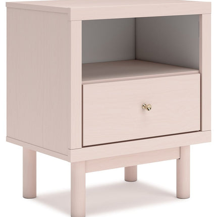 Wistenpine - Blush - One Drawer Night Stand - Tony's Home Furnishings