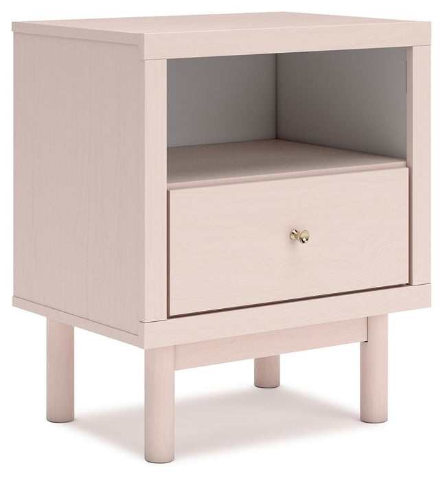 Wistenpine - Blush - One Drawer Night Stand - Tony's Home Furnishings