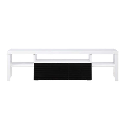 Buck II - TV Stand - White & Black High Gloss Finish ACME 