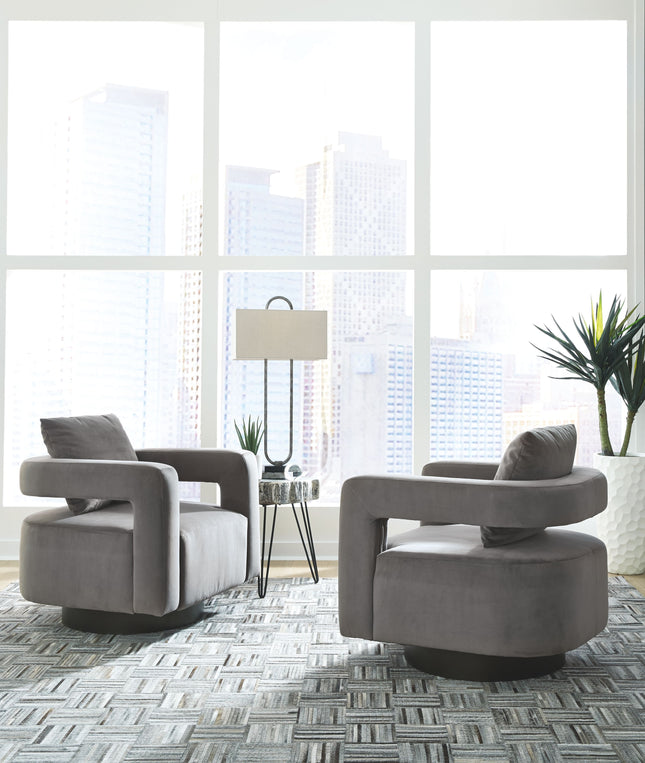 Alcoma - Otter - Swivel Accent Chair Ashley Furniture 