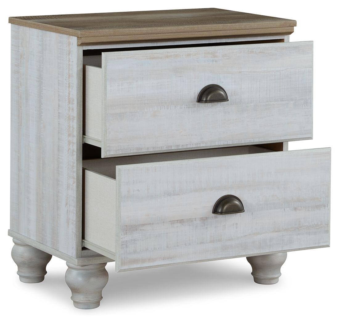 Haven Bay - Brown / Beige - Two Drawer Night Stand - Tony's Home Furnishings