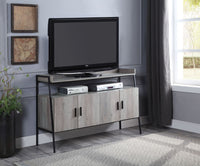 Samiya - TV Stand - Gray Oak & Black Finish ACME 