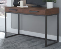 Thumbnail for Horatio - Warm Brown / Gunmetal - Home Office Small Desk - Tony's Home Furnishings