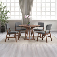 Seda - Round Dining Table - Walnut Finish - Tony's Home Furnishings