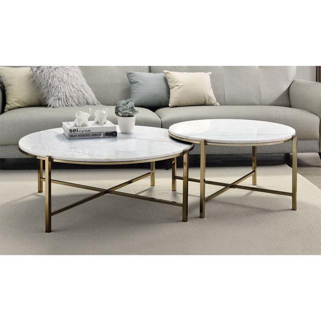 Zaidee - Nesting Table Set - Champagne - Tony's Home Furnishings