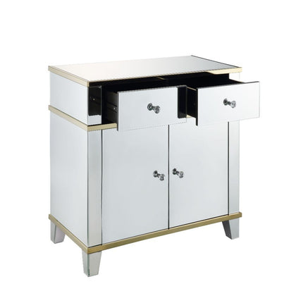 Osma - Accent Table - Mirrored & Gold ACME 