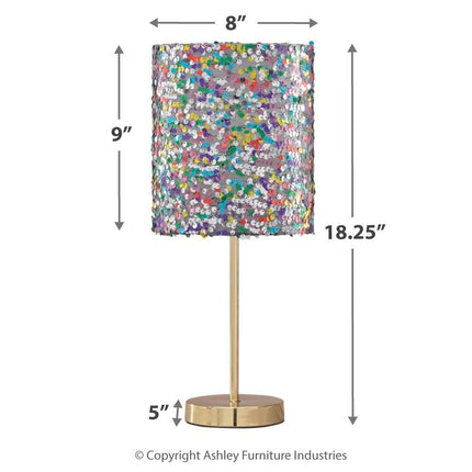 Maddy - Purple - Metal Table Lamp Ashley Furniture 