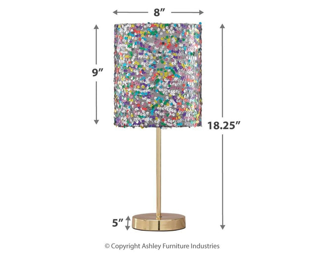 Maddy - Purple - Metal Table Lamp Ashley Furniture 