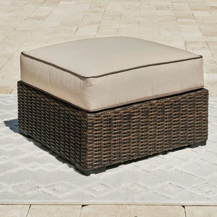 Coastline Bay - Brown - Ottoman With Cushion Signature Design by Ashley® 